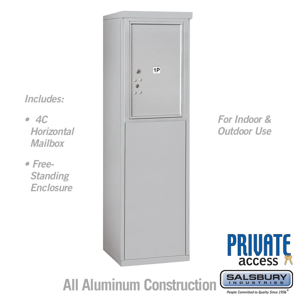 6 Door High Free-Standing 4C Horizontal Parcel Locker with Private Access