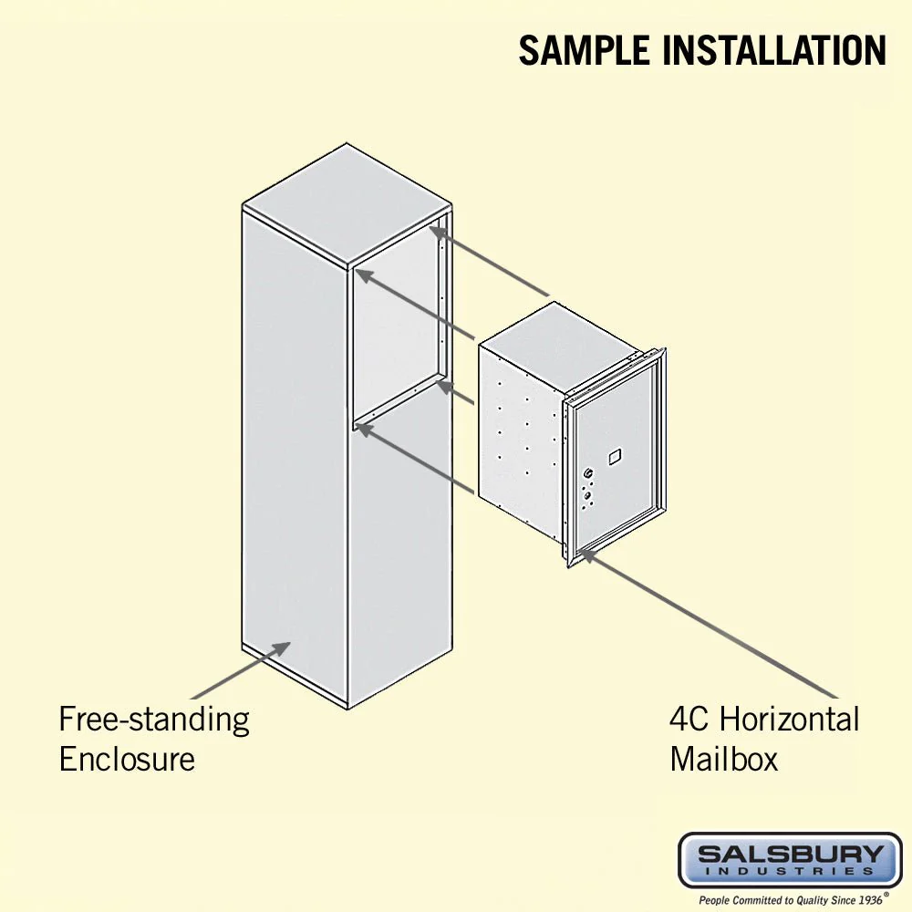 6 Door High Free-Standing 4C Horizontal Parcel Locker with Private Access - Image 4