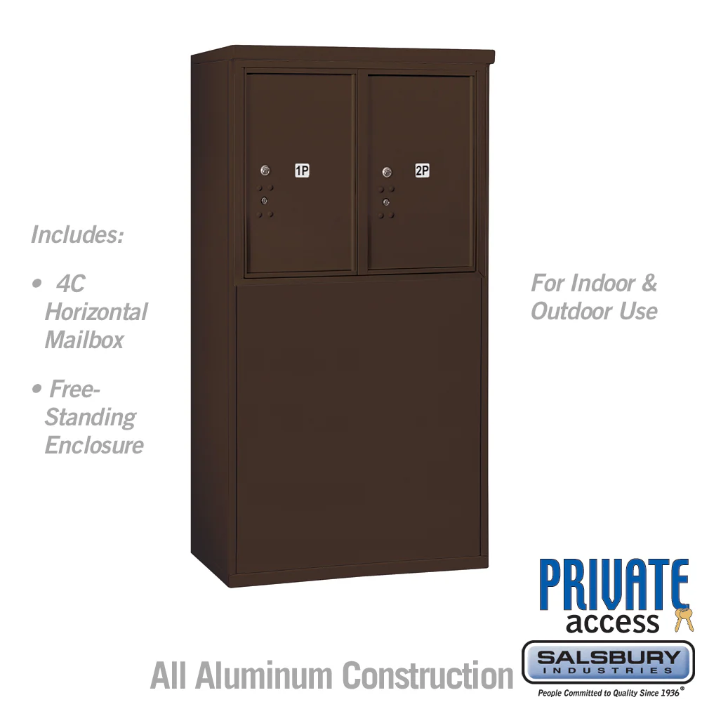 6 Door High Free-Standing 4C Horizontal Parcel Locker with Private Access - Image 5