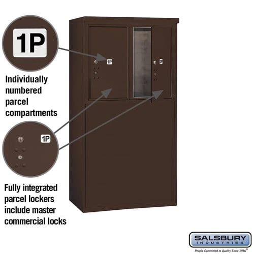6 Door High Free-Standing 4C Horizontal Parcel Locker with Private Access - Image 6