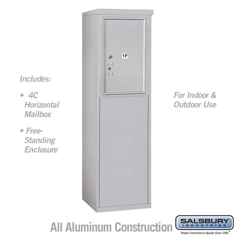 6 Door High Free-Standing 4C Horizontal Parcel Locker with USPS Access