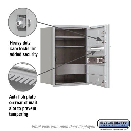 6 Door High Recessed Mounted 4C Horizontal Mailbox with Private Access - Front Loading - Image 3