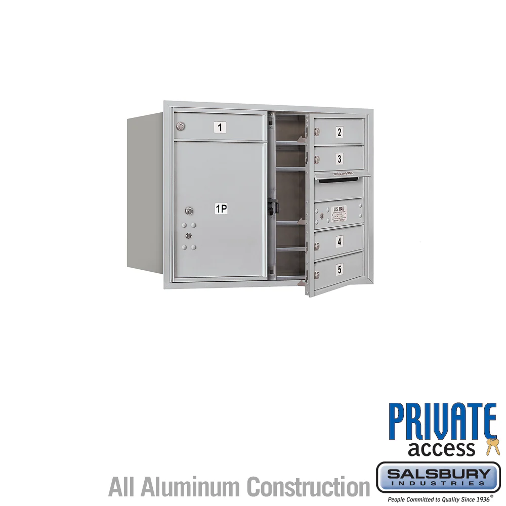 6 Door High Recessed Mounted 4C Horizontal Mailbox with Private Access - Front Loading - Image 11