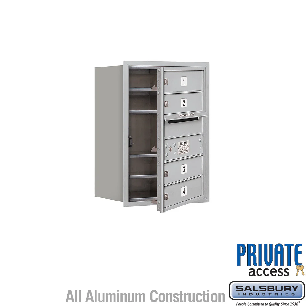 6 Door High Recessed Mounted 4C Horizontal Mailbox with Private Access - Front Loading - Image 6