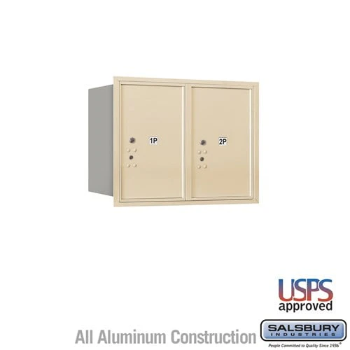 6 Door High Recessed Mounted 4C Horizontal Mailbox with Parcel Locker - Rear Loading - Image 4