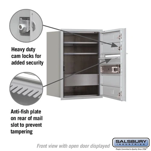 6 Door High Recessed Mounted 4C Horizontal Mailbox with Private Access - Front Loading - Image 3