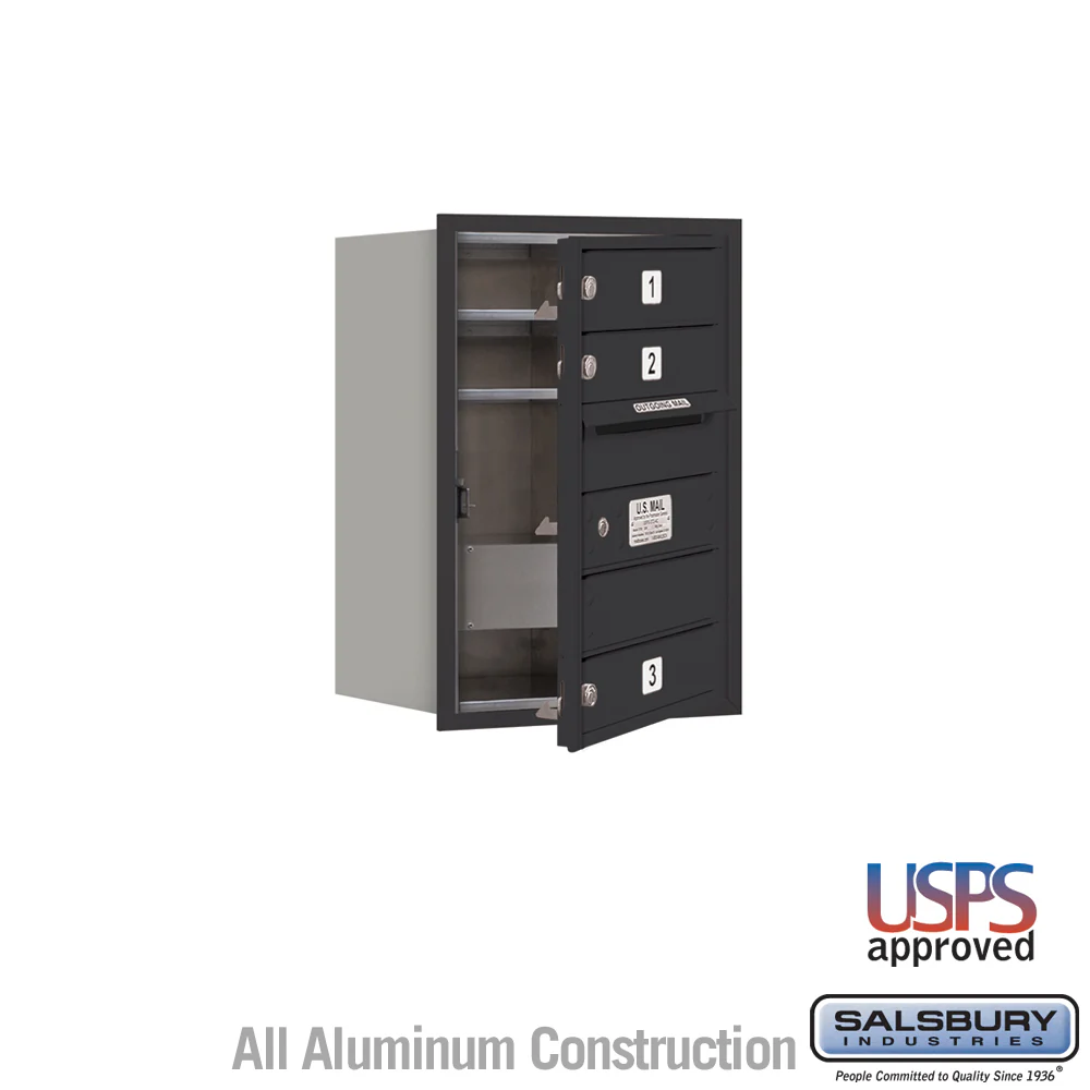 6-Door High Recessed Mounted 4C Horizontal Mailbox with USPS Access - Front Loading