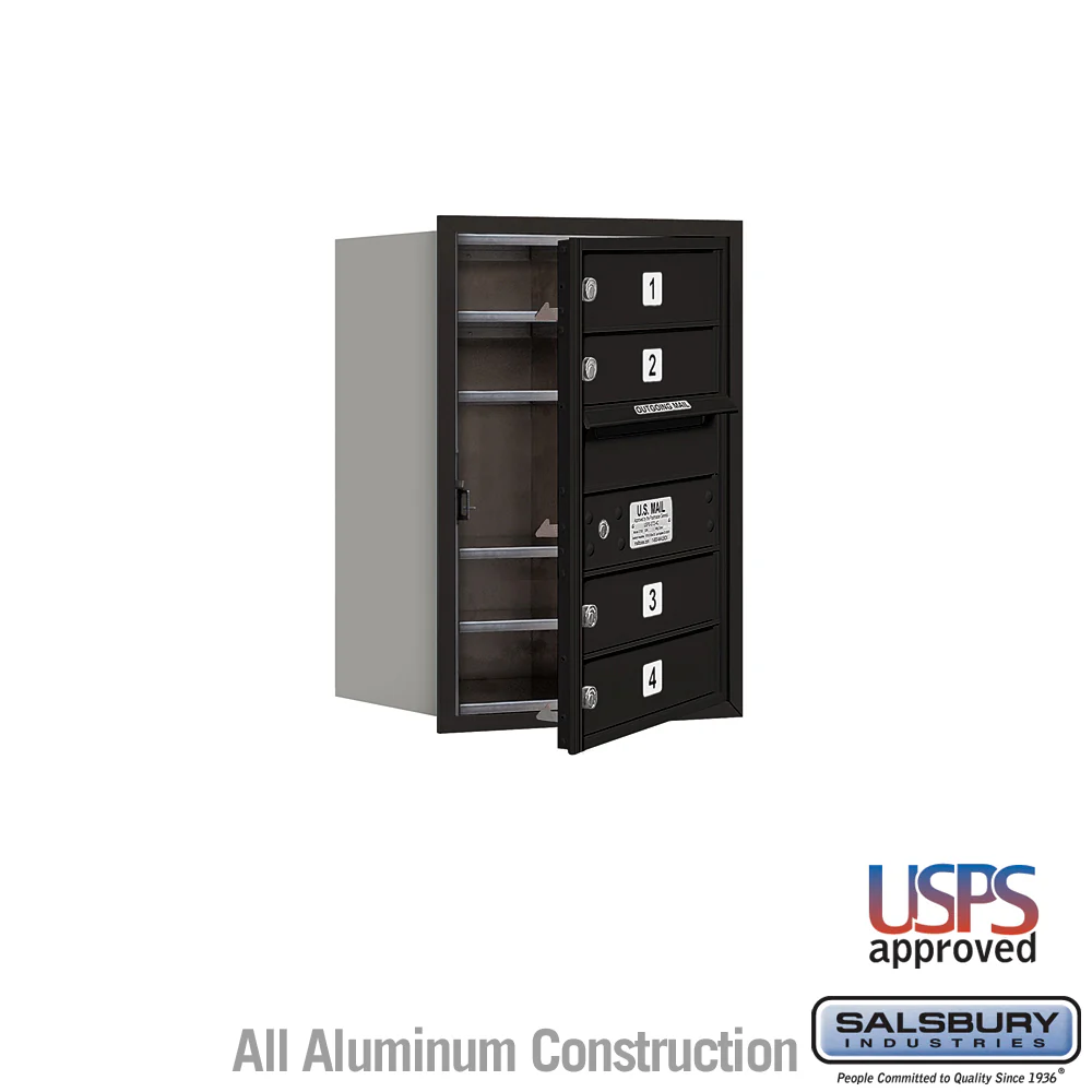 6 Door High Recessed Mounted 4C Horizontal Mailbox with USPS Access - Front Loading