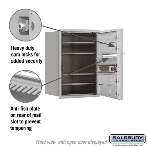 6 Door High Recessed Mounted 4C Horizontal Mailbox with USPS Access - Front Loading - Image 3