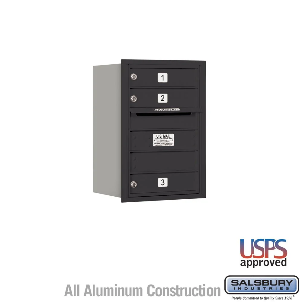6 Door High Recessed Mounted 4C Horizontal Mailbox with USPS Access - Rear Loading