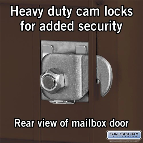 6 Door High Recessed Mounted 4C Horizontal Mailbox with USPS Access - Rear Loading - Image 3