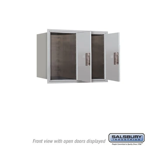 6 Door High Recessed Mounted 4C Horizontal Parcel Locker with 2 Parcel Lockers - Rear Loading - Image 5