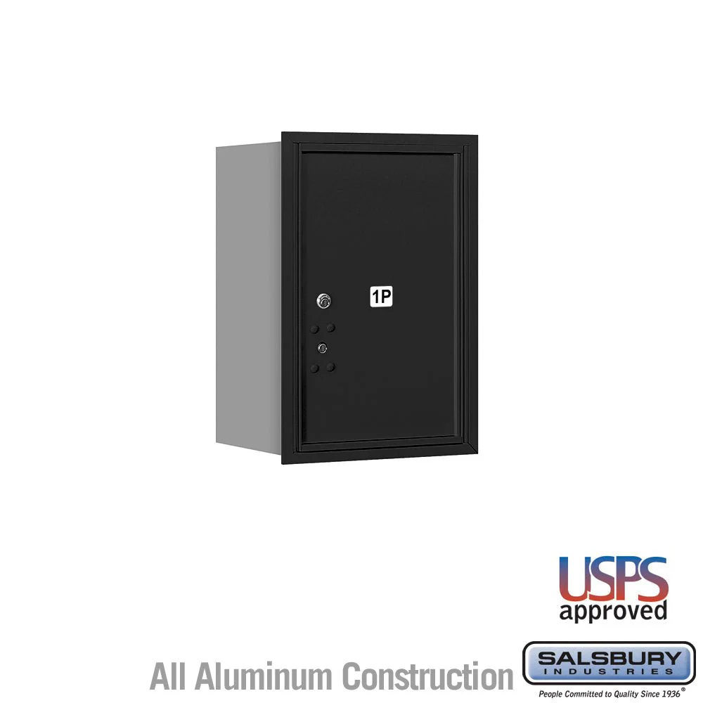 6 Door High Recessed Mounted 4C Horizontal Parcel Locker with USPS Access - Rear Loading