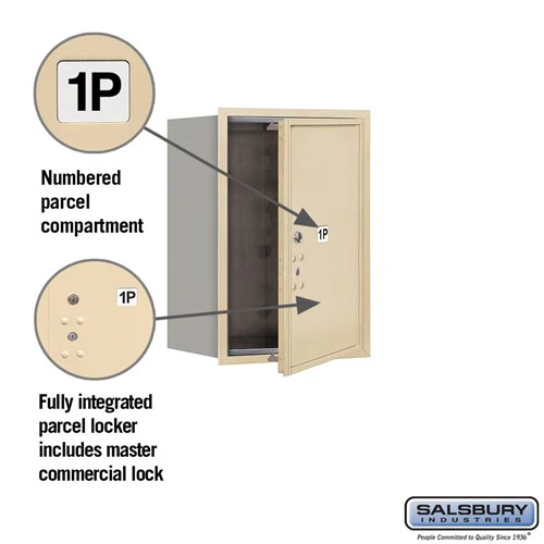 6 Door High Recessed Mounted 4C Horizontal Parcel Locker with Private Access - Front Loading - Image 2