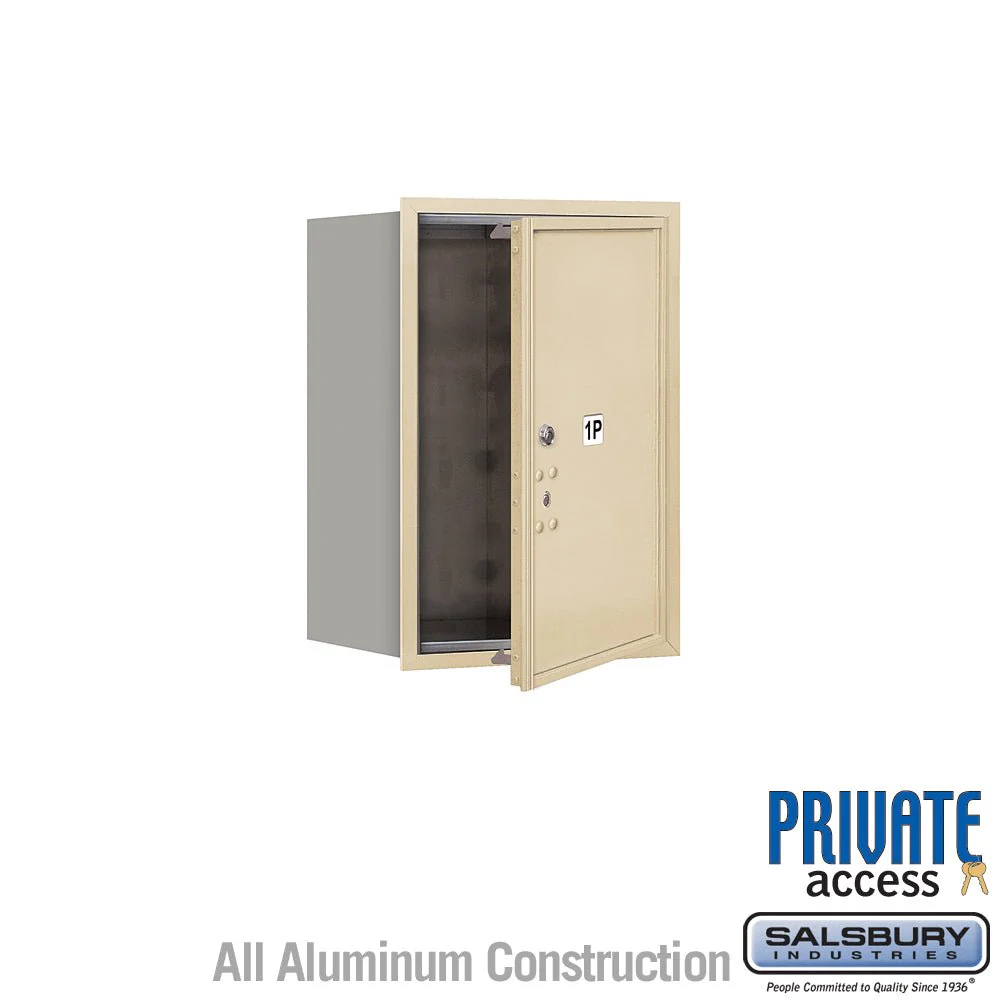 6 Door High Recessed Mounted 4C Horizontal Parcel Locker with Private Access - Front Loading