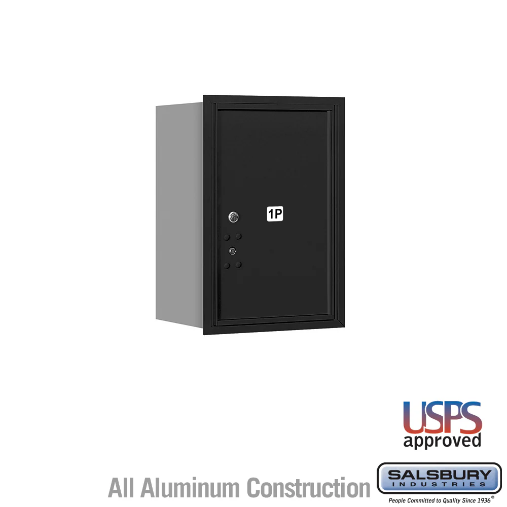 6 Door High Recessed Mounted 4C Horizontal Parcel Locker with USPS Access - Rear Loading