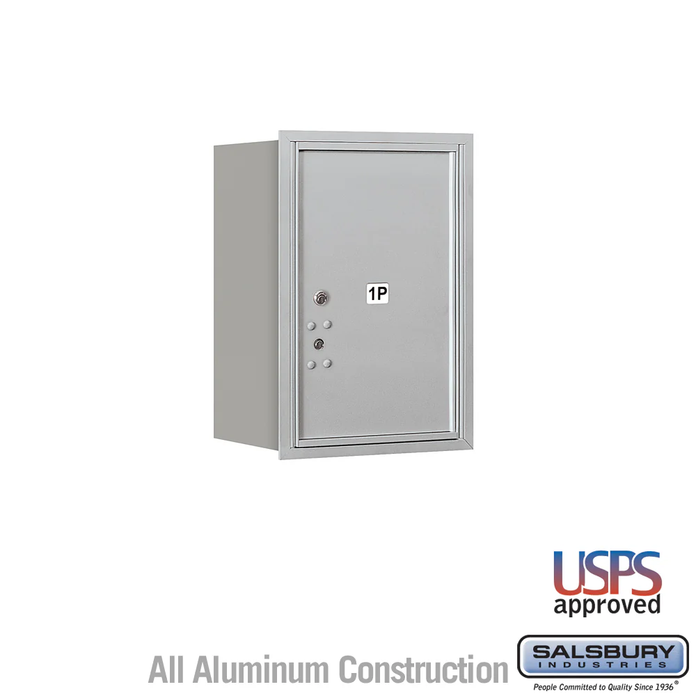 6 Door High Recessed Mounted 4C Horizontal Parcel Locker with USPS Access - Rear Loading