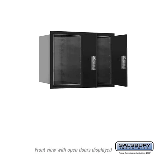 6-Door High Recessed Mounted Parcel Locker with 2 Parcel Lockers - Black - Front Loading - Image 3