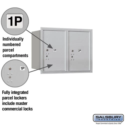 6-Door High Recessed Mounted Parcel Locker with Rear Loading - Image 2