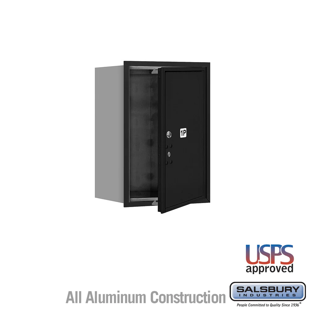 6-Door High Recessed Mounted Parcel Locker with USPS Access - Black