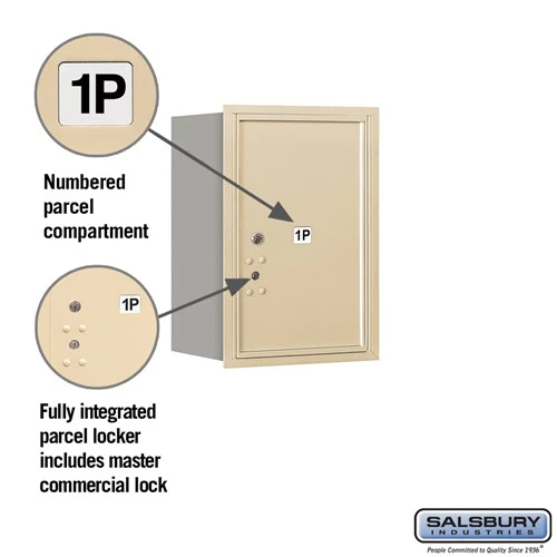 6-Door High Recessed Mounted Parcel Locker with USPS Access - Rear Loading - Image 2