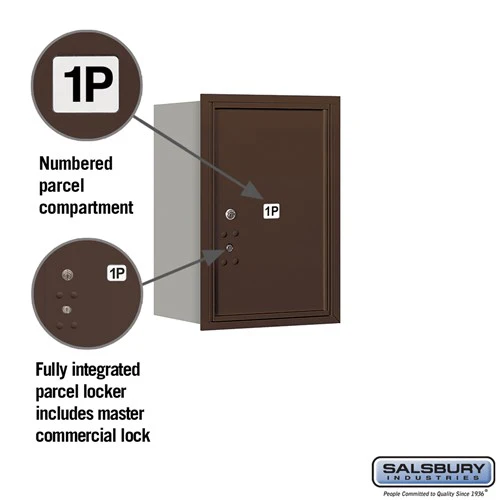 6-Door High Recessed Mounted Parcel Locker with USPS Access - Rear Loading - Image 4