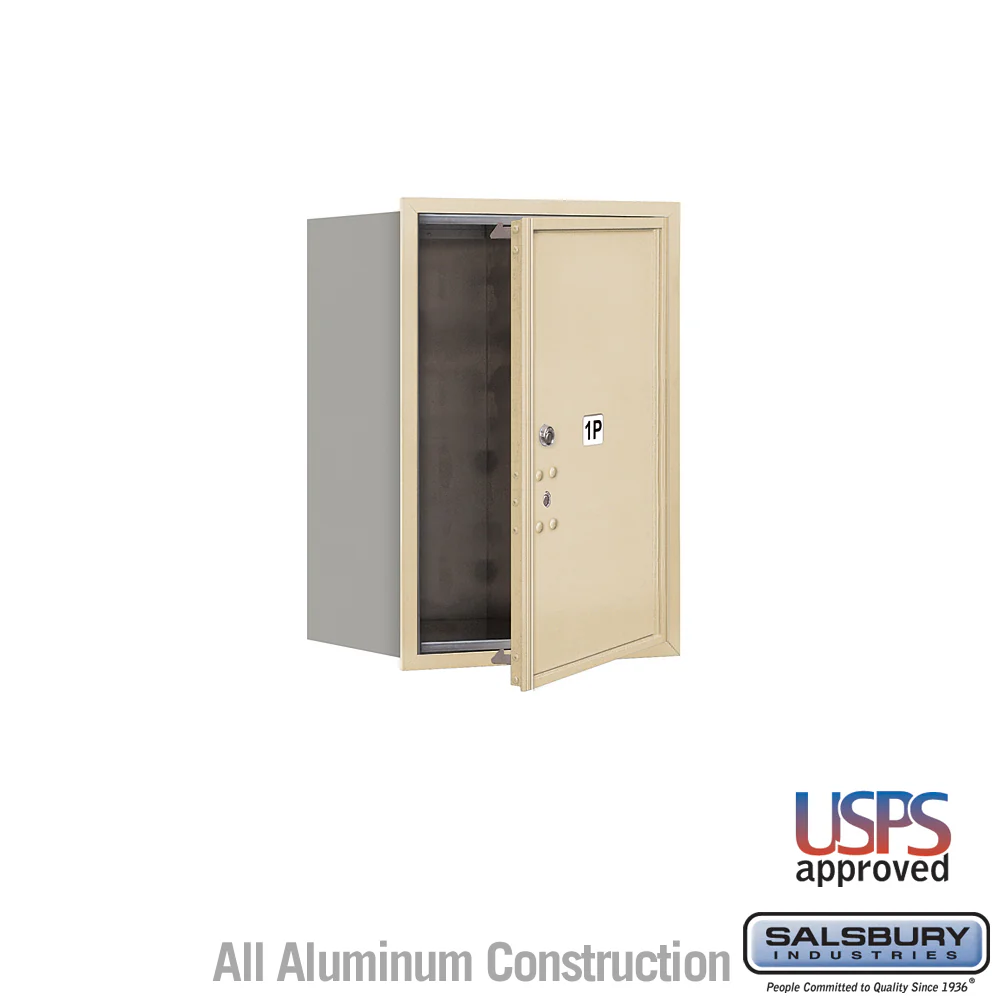 6-Door High Recessed Mounted Parcel Locker with USPS Access - Sandstone