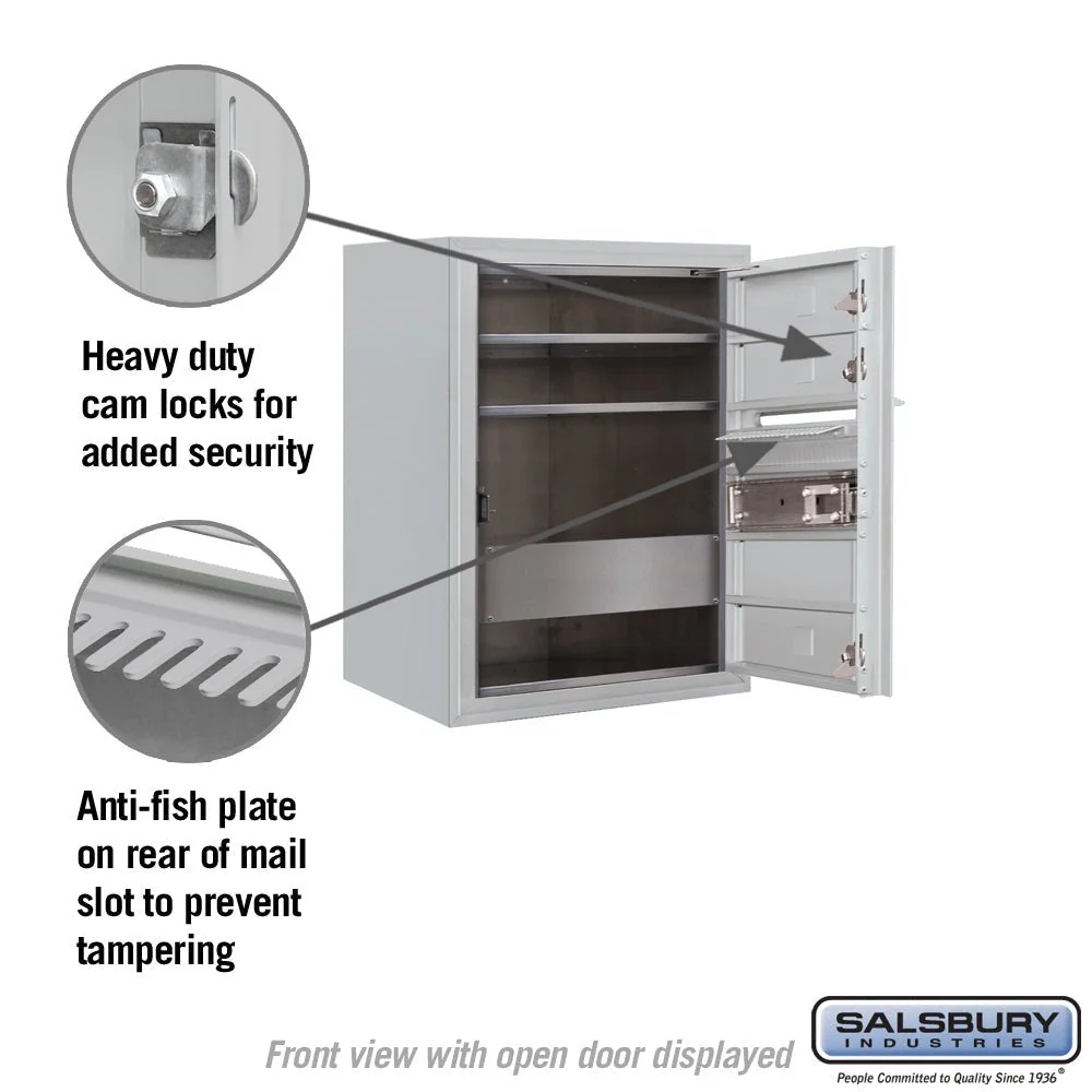 6 Door High Surface Mounted 4C Horizontal Mailbox with Private Access - Image 3