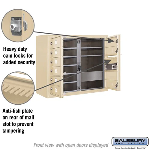 6 Door High Surface Mounted 4C Horizontal Mailbox with USPS Access - Image 7