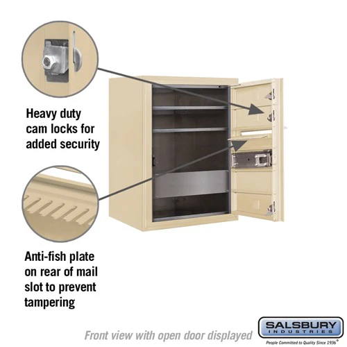 6 Door High Surface Mounted 4C Horizontal Mailbox with Private Access in Sandstone - Image 3