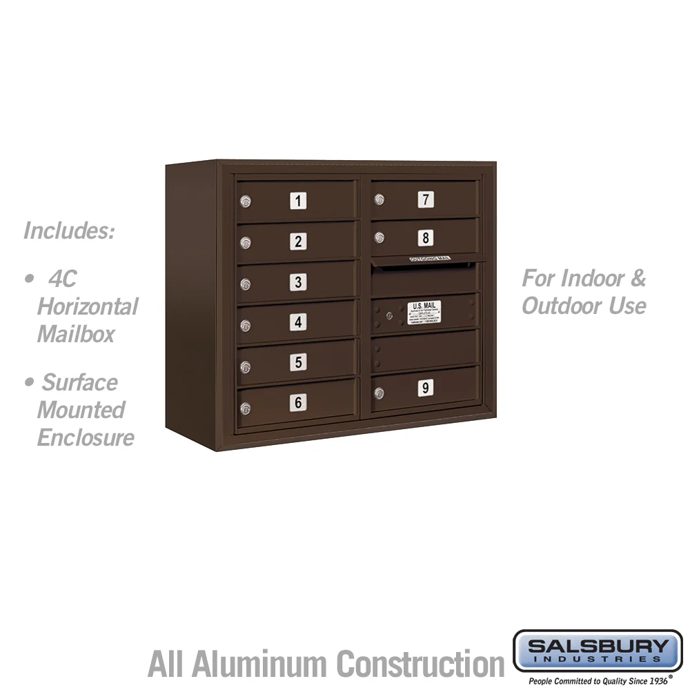 6 Door High Recessed Mounted 4C Horizontal Mailbox with USPS Access - Front Loading - Image 6