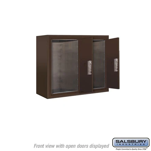 6 Door High Surface Mounted 4C Horizontal Parcel Locker with 2 Parcel Lockers in Bronze with USPS Access - Image 3