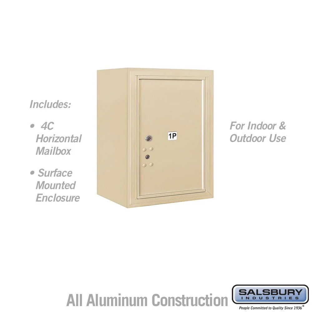 6 Door High Surface Mounted Parcel Locker with USPS Access in Sandstone