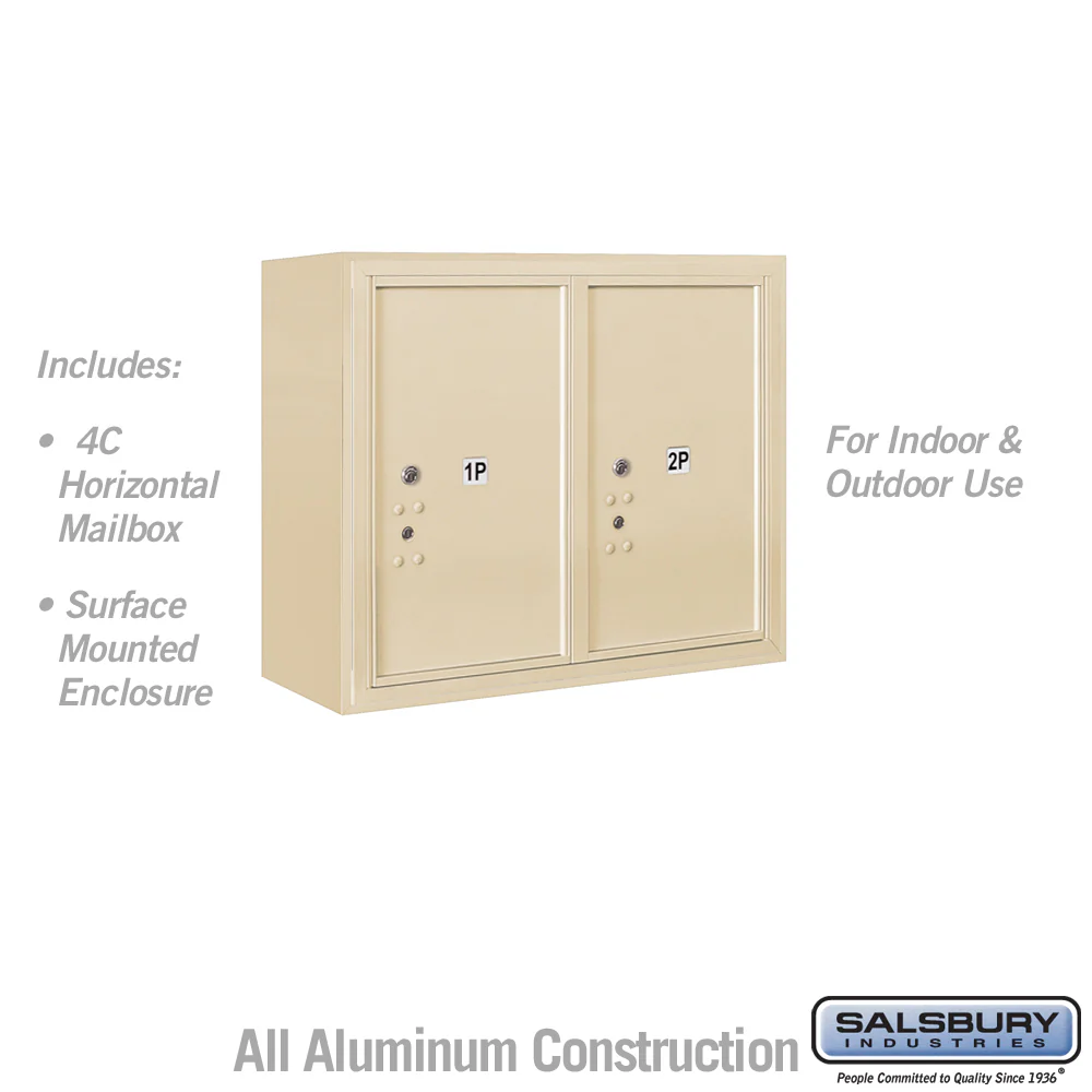 6 Door High Surface Mounted Parcel Locker with USPS Access in Sandstone - Image 5