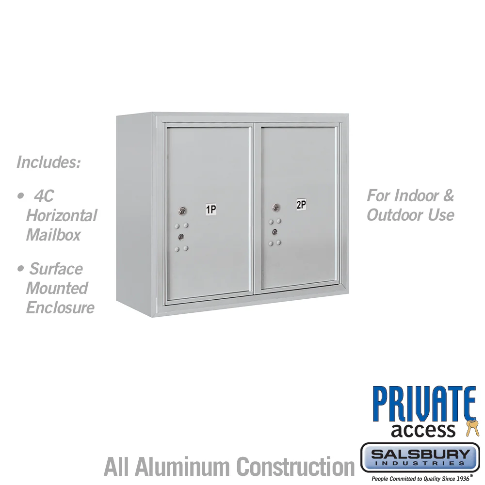 6 Door High Surface Mounted 4C Horizontal Parcel Locker with Private Access