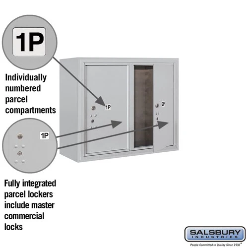 6 Door High Surface Mounted 4C Horizontal Parcel Locker with Private Access - Image 2