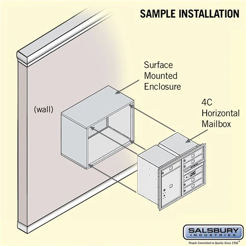 6-Door High Surface Mounted Mailbox with Parcel Locker in Bronze with USPS Access - Image 4