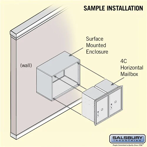 6 Door High Surface Mounted Parcel Locker with 2 Parcel Lockers in Aluminum with USPS Access - Image 4