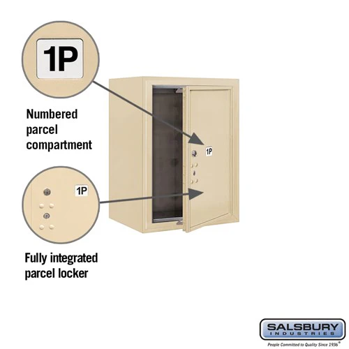 6 Door High Surface Mounted Parcel Locker with USPS Access in Sandstone - Image 2