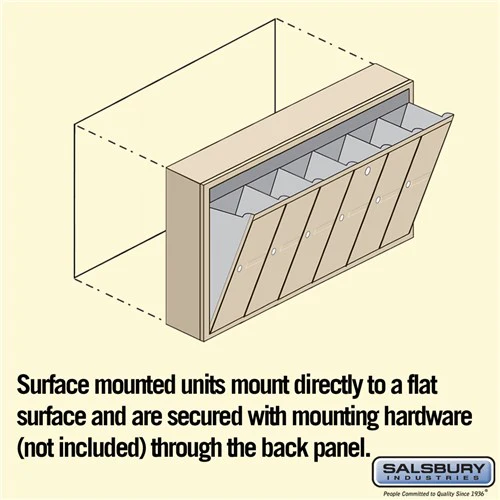 6-Door Sandstone Vertical Mailbox - Surface Mounted - USPS Approved - Image 5