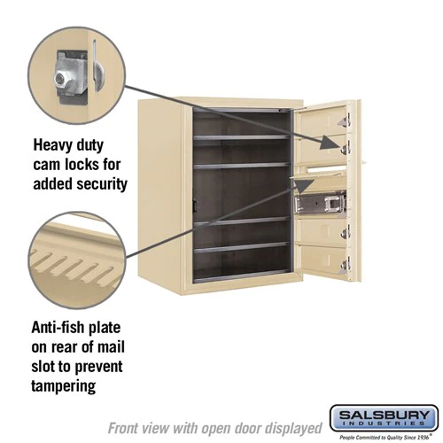 6-Door Surface Mounted 4C Horizontal Mailbox with USPS Access - Image 3