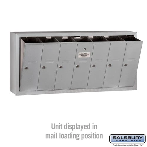 7-Door Aluminum Vertical Mailbox with Private Access and Secure Locks - Image 3