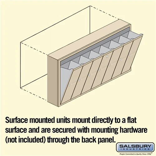 6-Door Sandstone Vertical Mailbox with Master Lock for Private Access - Image 10