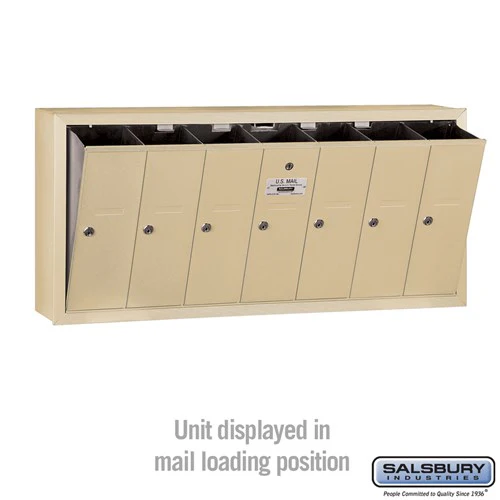 6-Door Sandstone Vertical Mailbox with Master Lock for Private Access - Image 8