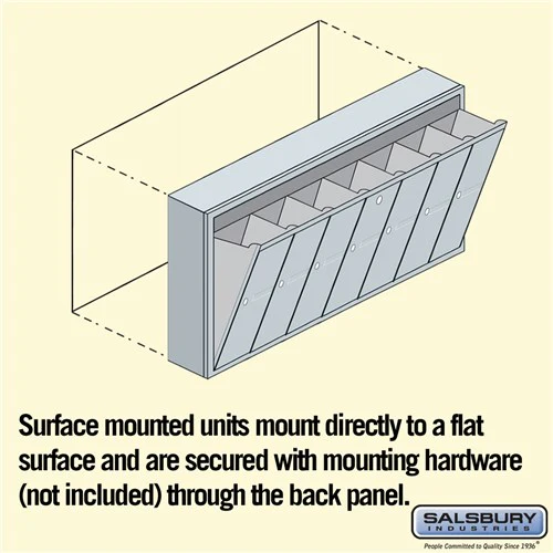 7-Door Vertical Mailbox - Aluminum - Surface Mounted - USPS Approved - Image 5
