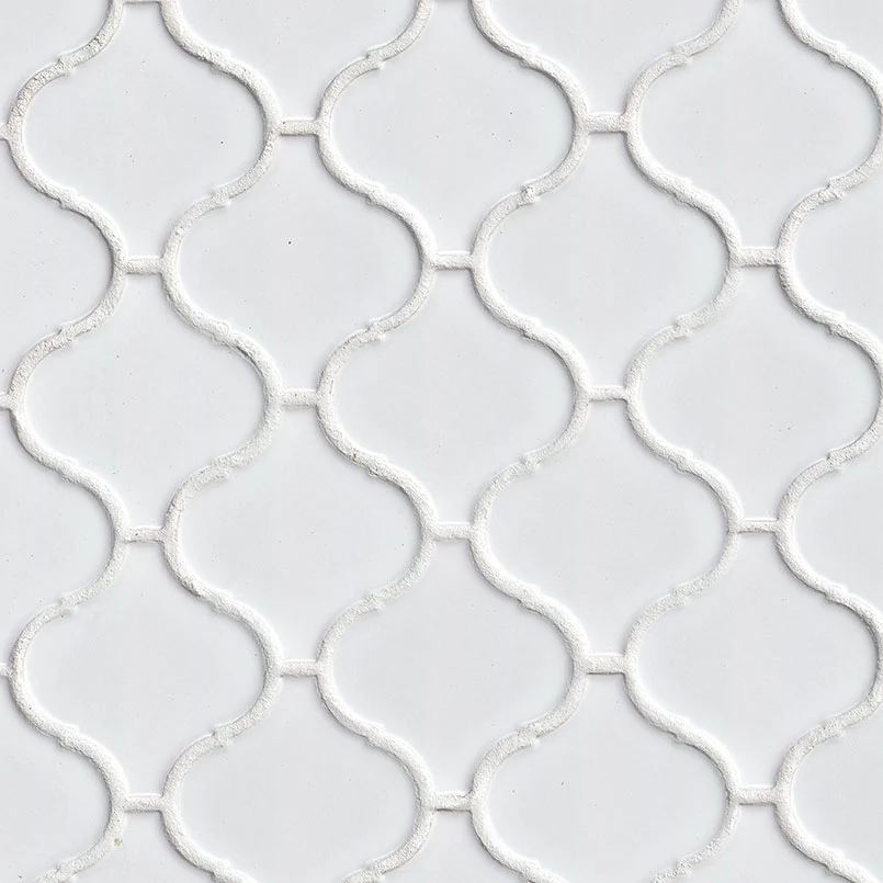 MS International White 12 x 12 Arabesque Porcelain Mosaic Tile - Image 2