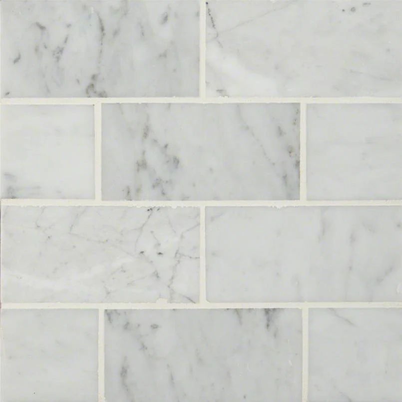 MS International Bianco Carrara 3 x 6 Marble Wall Tile