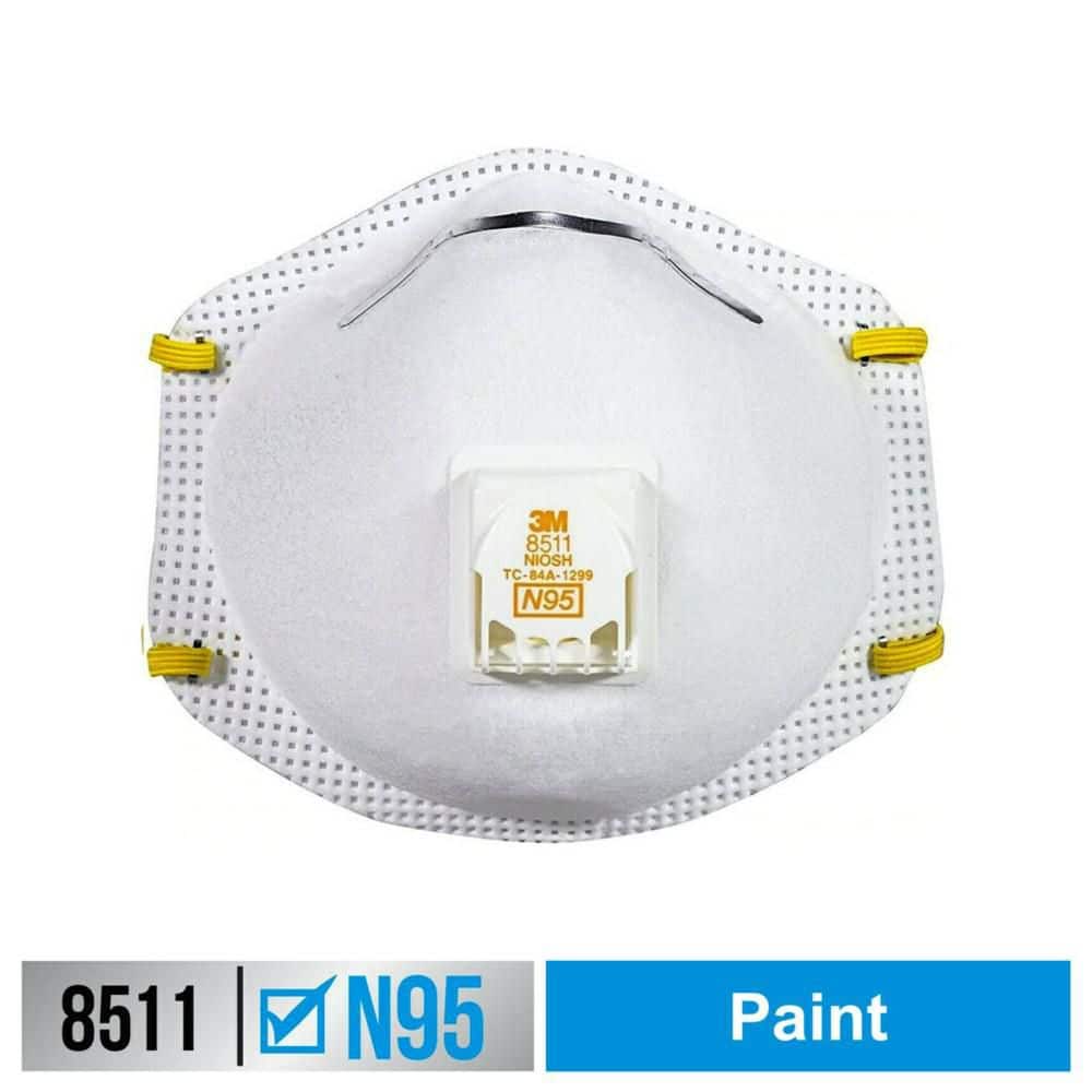 3M 8511 N95 Disposable Paint Respirator with Cool Flow Valve, 2-Pack - Image 2