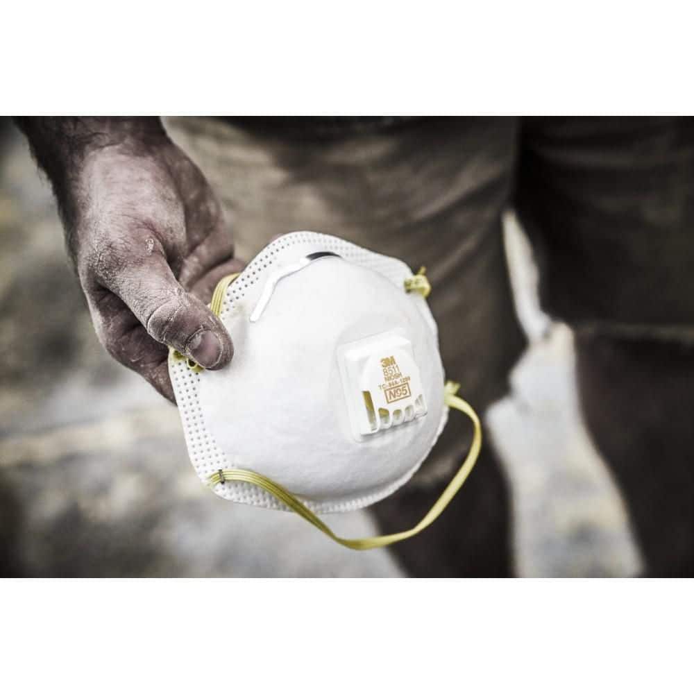 3M 8511 N95 Disposable Paint Respirator with Cool Flow Valve, 2-Pack - Image 3