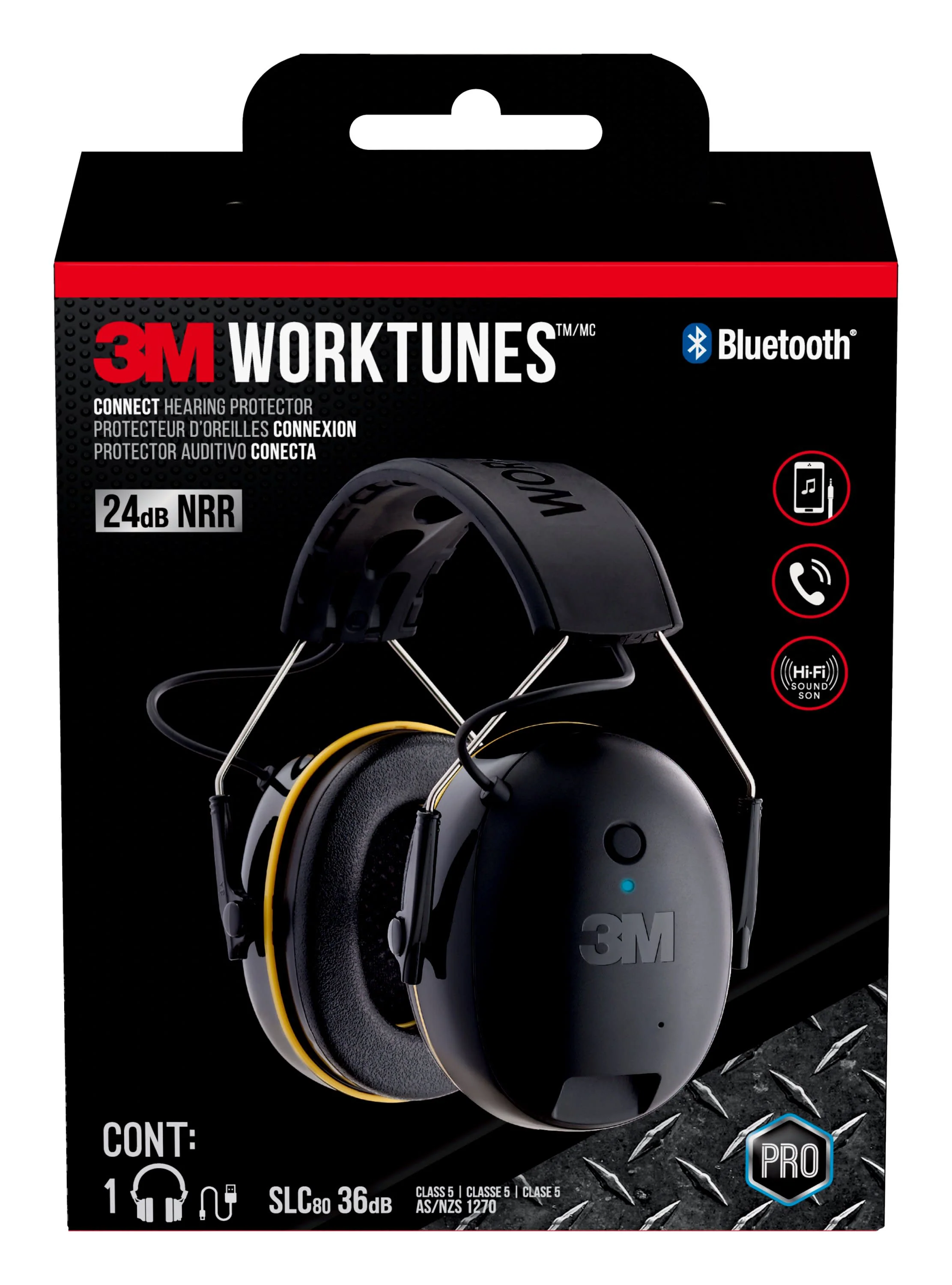 3M WorkTunes Connect Plastic Hearing Protection Earmuffs with Bluetooth Compatibility - Image 6